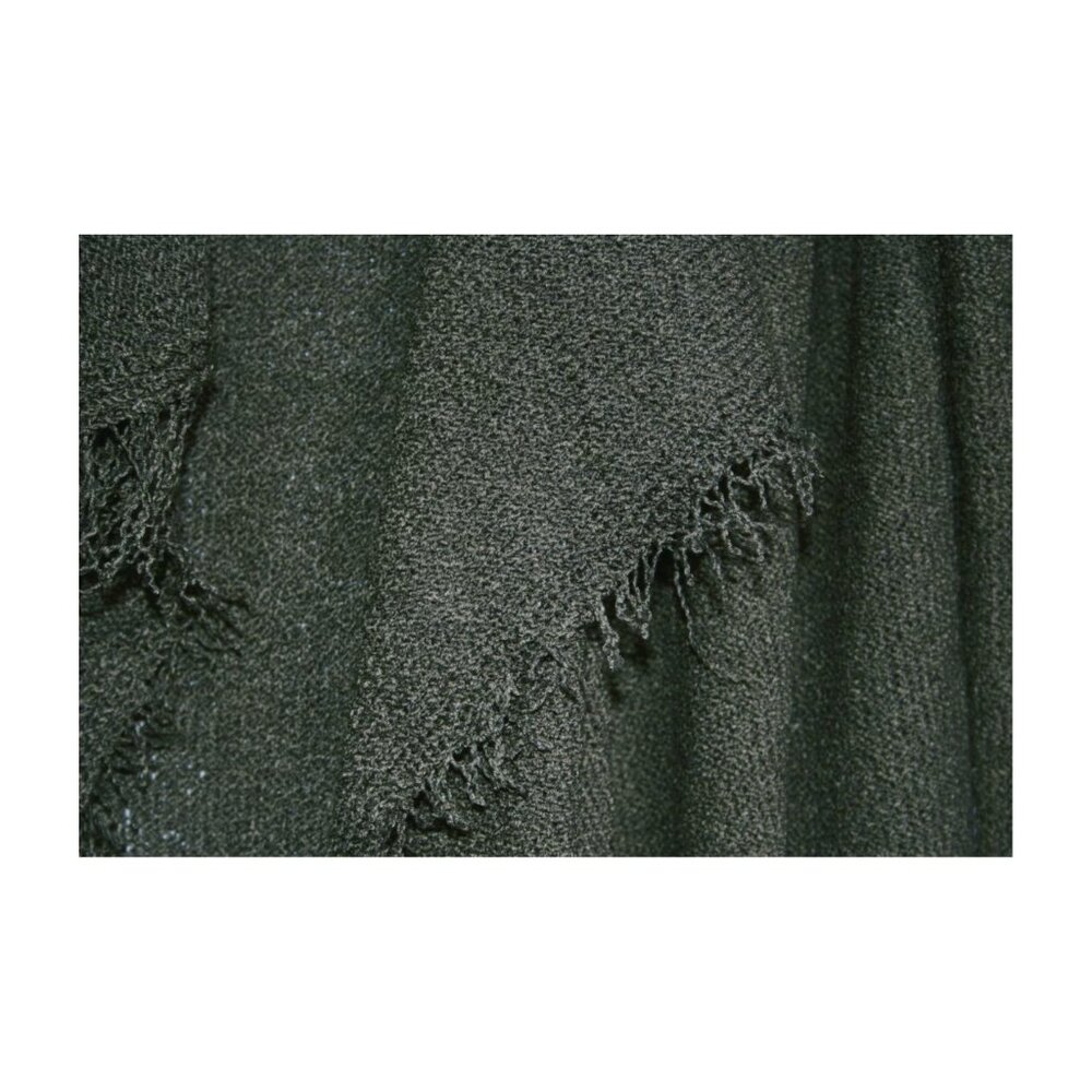Forest Green Kate & Mallory frayed-edge knit jacket cardigan | SMALL - Picture 5 of 10